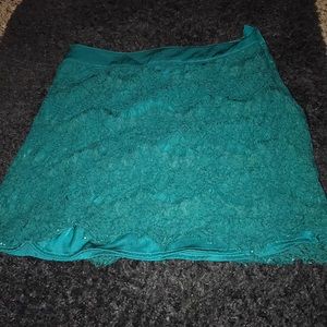 Mini lace skirt